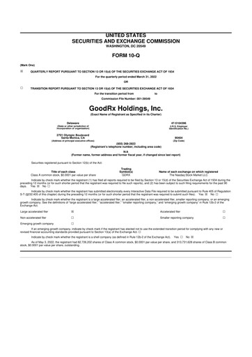 Thumbnail GoodRx 10-Q Quarterly Report FY2022 