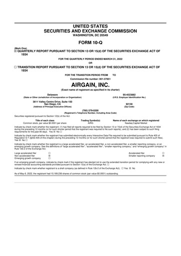 Miniature Airgain 10-Q Rapport trimestriel 2022 