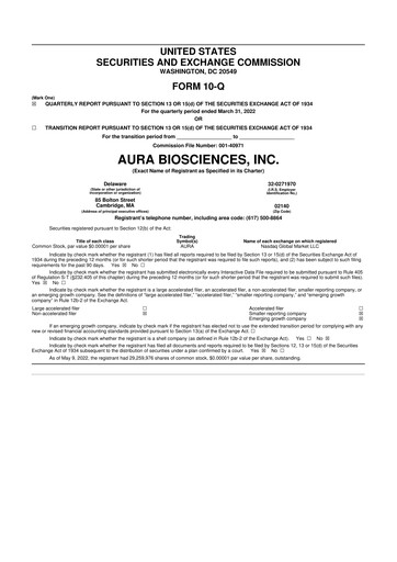 Thumbnail Aura Biosciences 10-Q Quarterly Report FY 
