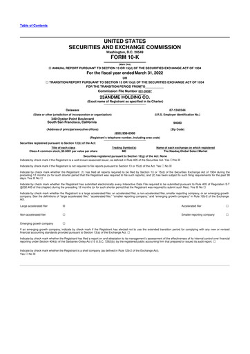 Thumbnail 23andMe 10-K Annual Report 2022