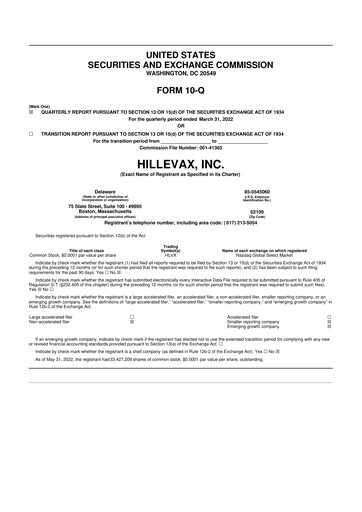 Thumbnail HilleVax 10-Q Quarterly Report FY2022 