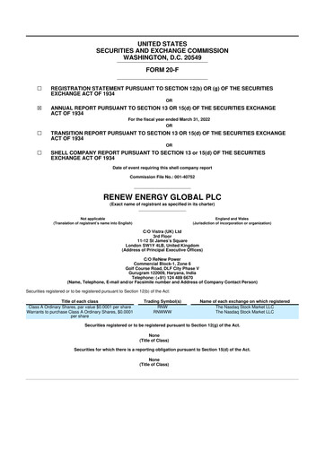 Thumbnail ReNew Energy Global 20-F Annual Report 2021