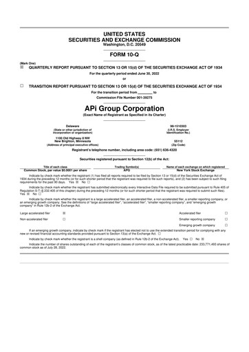 Vorschaubild APi Group 10-Q Quartalsbericht 2022 
