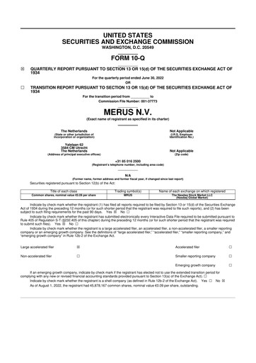 Thumbnail Merus 10-Q Quarterly Report FY2022 