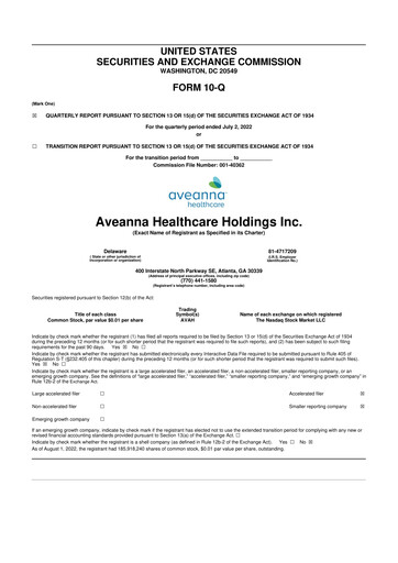 Thumbnail Aveanna Healthcare 10-Q Quarterly Report FY2022 