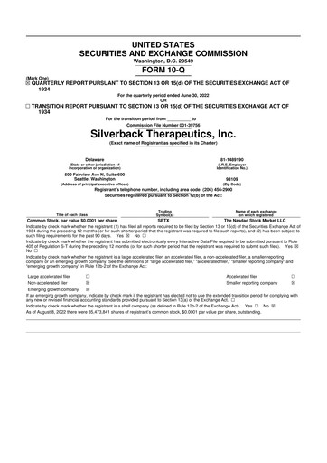 Thumbnail ARS Pharmaceuticals 10-Q Quarterly Report FY 