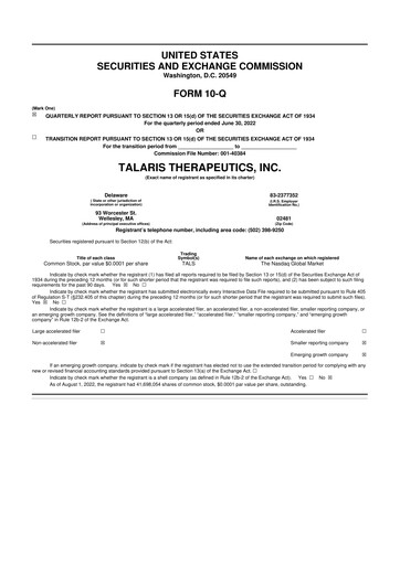 Miniature Tourmaline Bio 10-Q Rapport trimestriel 2022 