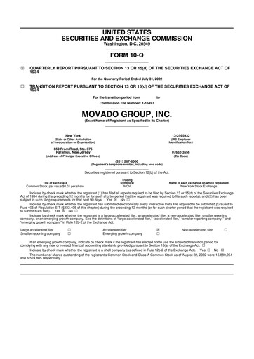 Vorschaubild Movado Group 10-Q Quartalsbericht 2023 