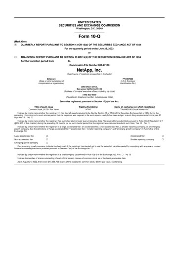 Thumbnail NetApp
 10-Q Quarterly Report FY2023 