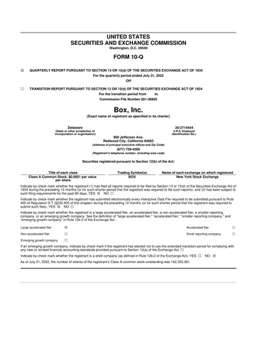 Thumbnail Box, Inc. 10-Q Quarterly Report FY 