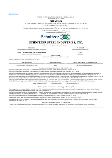Thumbnail Radius Recycling 10-K Annual Report 2022