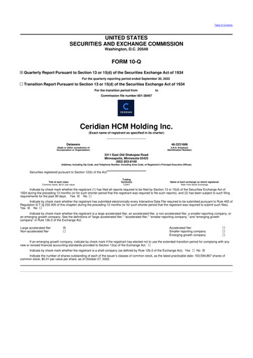 Thumbnail Dayforce 10-Q Quarterly Report FY2022 