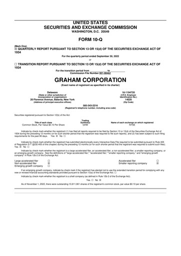 Thumbnail Graham Corporation
 10-Q Quarterly Report FY2022 