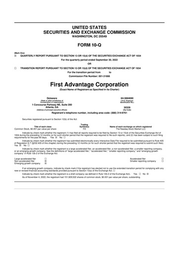 Thumbnail First Advantage 10-Q Quarterly Report FY2022 