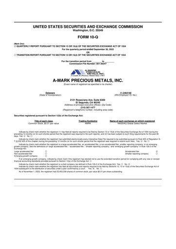 Thumbnail A-Mark Precious Metals 10-Q Quarterly Report FY2023 