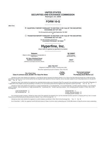 Miniature Hyperfine 10-Q Rapport trimestriel 2022 
