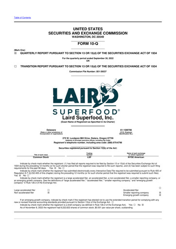 Thumbnail Laird Superfood 10-Q Quarterly Report FY2022 