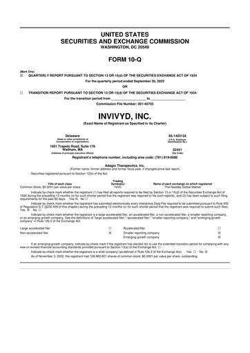 Thumbnail Invivyd 10-Q Quarterly Report FY 