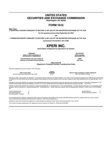 Thumbnail Xperi 10-Q Quarterly Report FY2022 