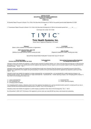 Thumbnail Tivic Health Systems 10-Q Quarterly Report FY2022 