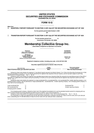 Thumbnail Soho House & Co 10-Q Quarterly Report FY2022 