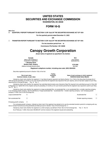 Thumbnail Canopy Growth 10-Q Quarterly Report FY2023 