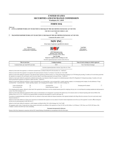 Thumbnail NOV 10-K Annual Report 2022