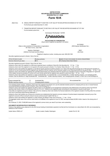 Thumbnail PotlatchDeltic
 10-K Annual Report 2022