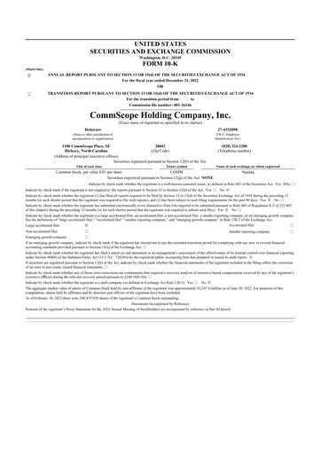 Thumbnail CommScope
 10-K Annual Report 2022