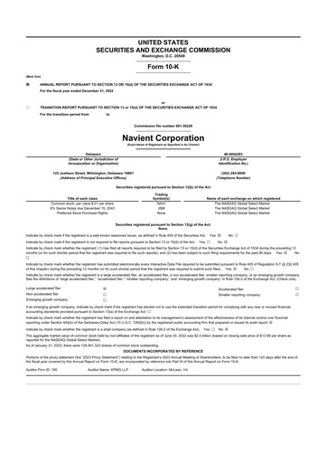 Thumbnail Navient 10-K Annual Report 2022