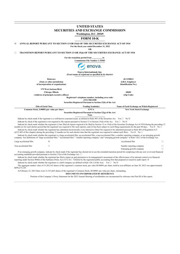 Thumbnail Enova International
 10-K Annual Report 2022