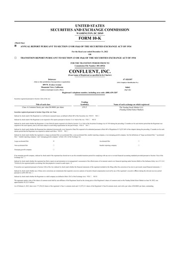 Thumbnail Confluent 10-K Annual Report 2022