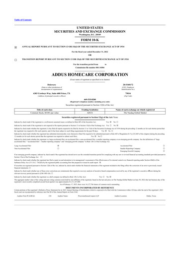 Thumbnail 
Addus HomeCare 10-K Annual Report 2022