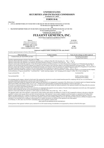 Thumbnail Fulgent Genetics
 10-K Annual Report 2022