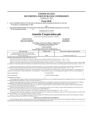 Thumbnail Amarin Corporation
 10-K Annual Report 2022