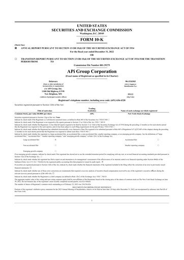 Thumbnail APi Group 10-K Annual Report 2022