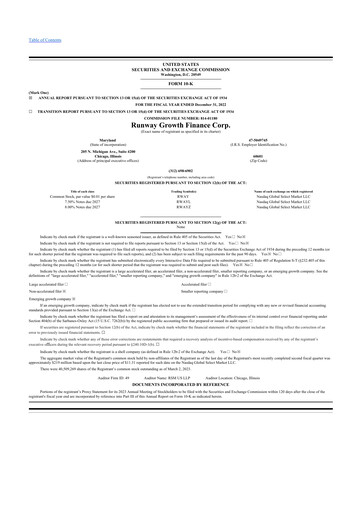 Thumbnail Runway Growth Finance 10-K Annual Report 2022