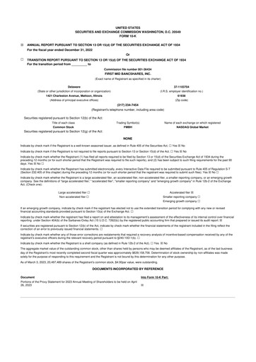 Vorschaubild First Mid Bancshares 10-K Jahresbericht 2022