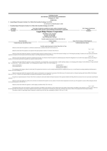 Thumbnail Logan Ridge Finance 10-K Annual Report 2022