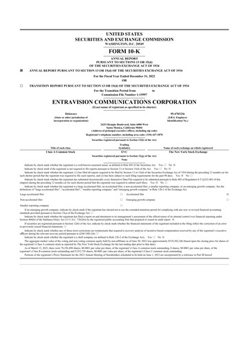 Thumbnail Entravision Communications
 10-K Annual Report 2022