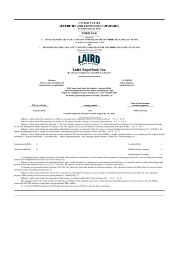 Thumbnail Laird Superfood 10-K Annual Report 2022