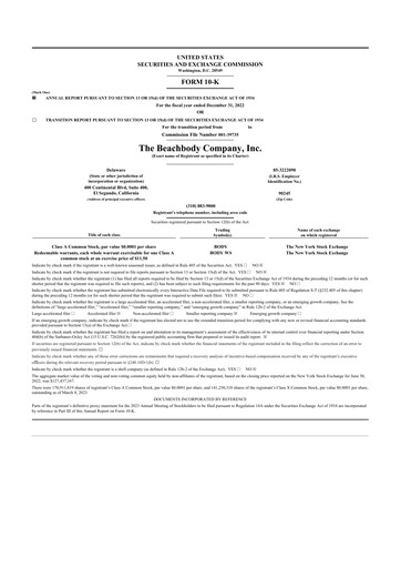 Thumbnail The Beachbody Company 10-K Annual Report 2022