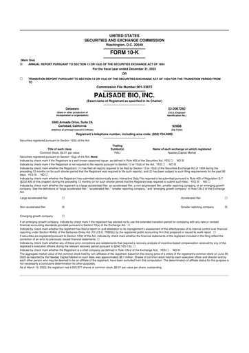 Thumbnail Palisade Bio 10-K Annual Report 2022