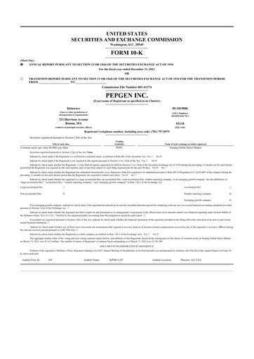 Thumbnail PepGen 10-K Annual Report 2022