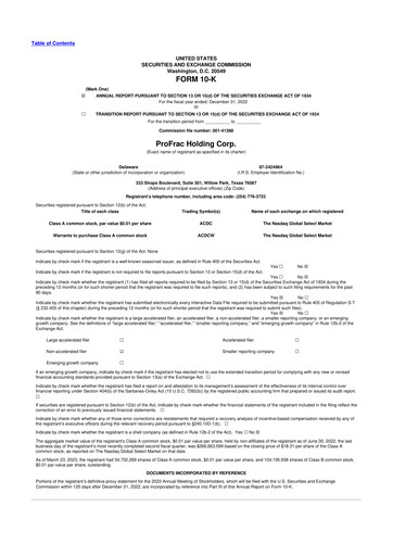 Thumbnail ProFrac 10-K Annual Report 2022