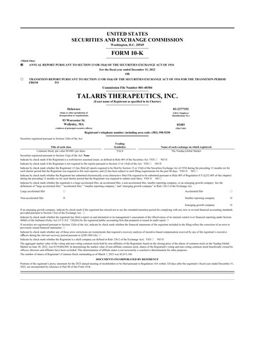 Miniature Tourmaline Bio 10-K Rapport annuel 2022