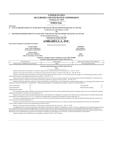 Thumbnail Ambarella 10-K Annual Report 2023