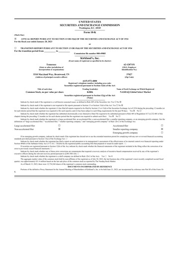 Thumbnail Kirkland's 10-K Annual Report 2023