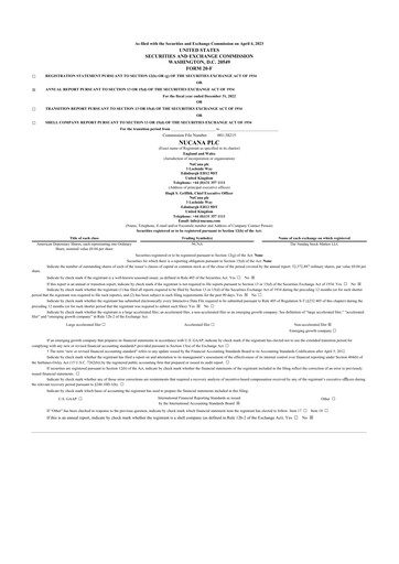 Thumbnail NuCana
 20-F Annual Report 2022