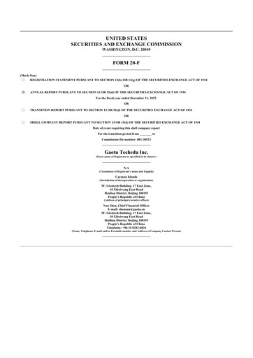 Vorschaubild Gaotu Techedu
 20-F Jahresbericht 2022